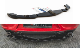 Mittlerer Cup Diffusor Heck Ansatz passend für Alfa Romeo 4C schwarz Hochglanz