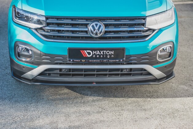 Cup Spoilerlippe Front Ansatz passend für VW T-Cross schwarz Hochglanz