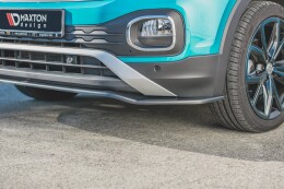 Cup Spoilerlippe Front Ansatz passend für VW T-Cross schwarz Hochglanz