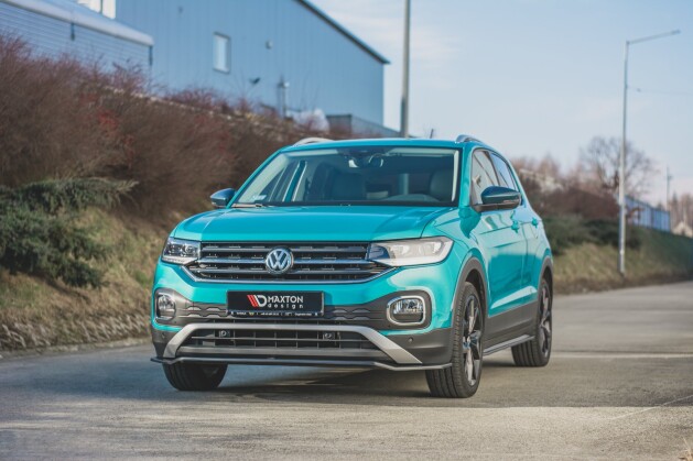 Seitenschweller Ansatz Cup Leisten passend für VW T-Cross schwarz Hochglanz