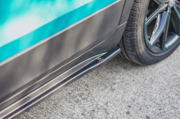 Seitenschweller Ansatz Cup Leisten passend für VW T-Cross schwarz Hochglanz