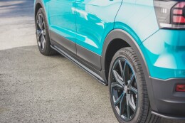 Seitenschweller Ansatz Cup Leisten passend für VW T-Cross schwarz Hochglanz