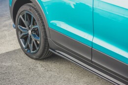 Seitenschweller Ansatz Cup Leisten passend für VW T-Cross schwarz Hochglanz