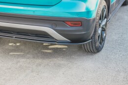 Mittlerer Cup Diffusor Heck Ansatz für VW T-Cross schwarz Hochglanz