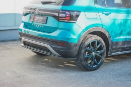 Mittlerer Cup Diffusor Heck Ansatz passend für VW T-Cross schwarz Hochglanz