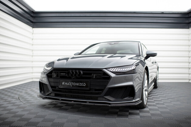 Cup Spoilerlippe Front Ansatz V.2 für Audi A7 S-Line C8 / S7 C8 / C8 FL / S7 FL schwarz Hochglanz