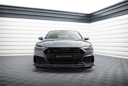 Cup Spoilerlippe Front Ansatz V.2 passend für Audi A7 S-Line C8 / S7 C8 / C8 Facelift / S7 Facelift schwarz Hochglanz