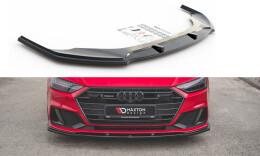 Cup Spoilerlippe Front Ansatz V.2 für Audi A7 C8 S-Line Carbon Look