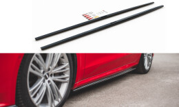 Seitenschweller Ansatz Cup Leisten für Audi A7 C8 S-Line schwarz Hochglanz