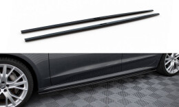 Seitenschweller Ansatz Cup Leisten passend für Audi A7 S-Line C8 / S7 C8 / C8 Facelift / S7 Facelift schwarz Hochglanz
