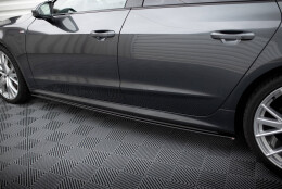 Seitenschweller Ansatz Cup Leisten passend für Audi A7 S-Line C8 / S7 C8 / C8 Facelift / S7 Facelift schwarz Hochglanz