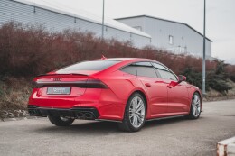 Seitenschweller Ansatz Cup Leisten für Audi A7 C8 S-Line Carbon Look