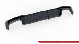 Heck Ansatz Diffusor für Audi A7 C8 S-Line schwarz Hochglanz