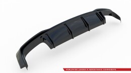 Heck Ansatz Diffusor passend für Audi A7 S-Line C8 / S7 C8 schwarz Hochglanz