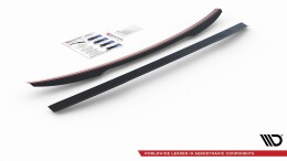Heck Spoiler Aufsatz Abrisskante passend für Audi A7 C8 / C8 S-Line / S7 C8 / RS7 C8 schwarz Hochglanz