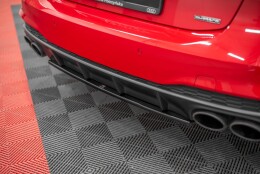 Mittlerer Cup Diffusor Heck Ansatz DTM Look passend für Audi A7 C8 S-Line Carbon Look