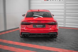 Mittlerer Cup Diffusor Heck Ansatz für Audi A7 C8 S-Line Carbon Look