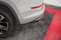 Heck Ansatz Flaps Diffusor für Skoda Kodiaq Sportline Mk1 / Mk1 FL schwarz Hochglanz