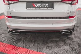 Heck Ansatz Diffusor passend für Skoda Kodiaq Sportline Mk1 / Mk1 Facelift schwarz Hochglanz