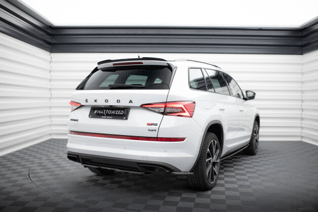 Heck Spoiler Aufsatz Abrisskante V.2 passend für Skoda Kodiaq Mk1 Sportline/RS schwarz Hochglanz