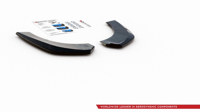 Street+ Heck Ansatz Flaps passend für Skoda Kodiaq Mk1 Sportline (Version mit Schmutzfängern) schwarz Hochglanz