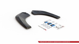 Heck Ansatz Flaps Diffusor passend für Skoda Kodiaq Mk1 Sportline (Version mit Schmutzfängern) schwarz Hochglanz