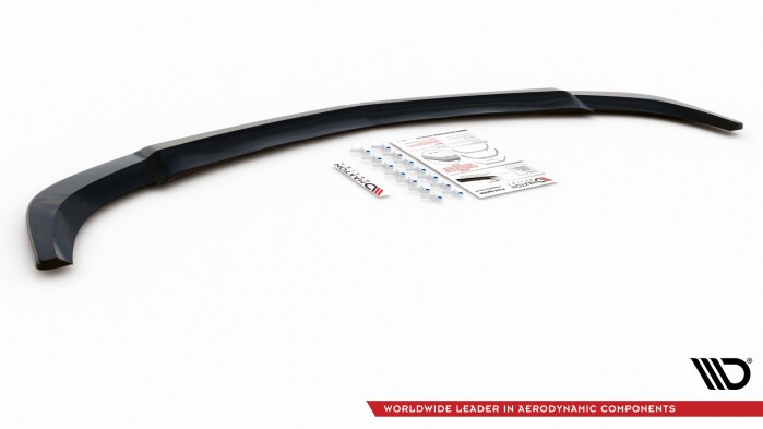 Cup Spoilerlippe Front Ansatz V.3 passend für Mercedes-Benz C Coupe / Limousine / Kombi AMG-Line C204 / W204 Facelift / S204 Facelift schwarz Hochglanz