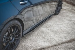 Seitenschweller Ansatz Cup Leisten V.1 passend für Mercedes A35 AMG / AMG-Line W177 schwarz Hochglanz