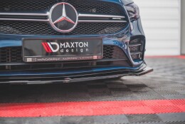 Cup Spoilerlippe Front Ansatz V.1 passend für Mercedes A35 AMG Aero W177 schwarz Hochglanz