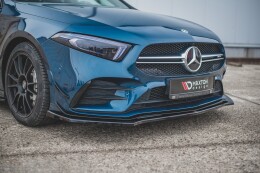 Cup Spoilerlippe Front Ansatz V.2 für Mercedes A35 AMG Aero W177 schwarz Hochglanz