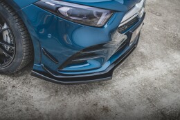 Cup Spoilerlippe Front Ansatz V.2 passend für Mercedes A35 AMG Aero W177 schwarz Hochglanz