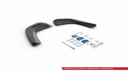 Heck Ansatz Flaps Diffusor passend für Mercedes A35 AMG Hatchback W177 schwarz Hochglanz