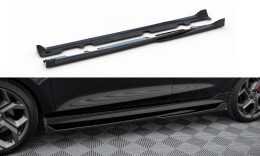 Seitenschweller Ansatz Cup Leisten V.4 passend für Ford Fiesta Mk8 ST / ST-Line schwarz Hochglanz