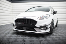 Street+ Spoilerlippe Front Ansatz V.4 passend für Ford Fiesta Mk8 ST / ST-Line schwarz Hochglanz