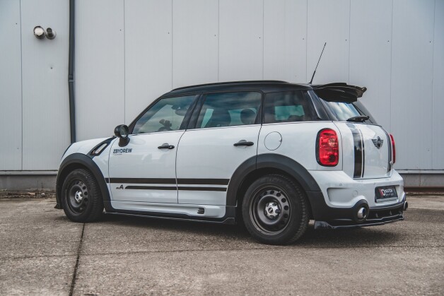 Seitenschweller Ansatz Cup Leisten passend für Mini Countryman Mk1 JCW schwarz matt