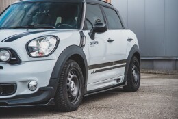 Seitenschweller Ansatz Cup Leisten passend für Mini Countryman Mk1 JCW schwarz matt