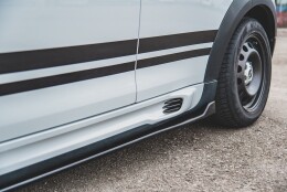 Seitenschweller Ansatz Cup Leisten passend für Mini Countryman Mk1 JCW schwarz matt