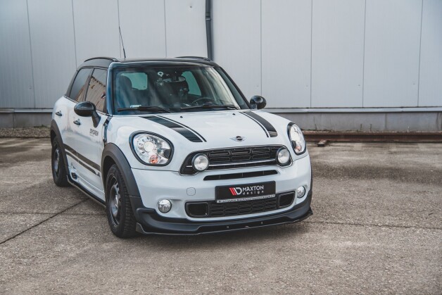 Cup Spoilerlippe Front Ansatz passend für Mini Countryman Mk1 JCW schwarz matt