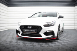 Street+ Spoilerlippe Front Ansatz passend für Hyundai I30 N Mk3 Hatchback / Fastback