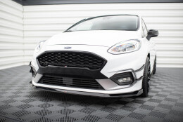 Cup Spoilerlippe Front Ansatz V.5 passend für Ford Fiesta Mk8 ST / ST-Line schwarz Hochglanz