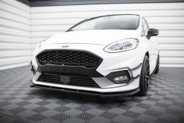 Street+ Spoilerlippe Front Ansatz V.7 passend für Ford Fiesta Mk8 ST / ST-Line schwarz Hochglanz