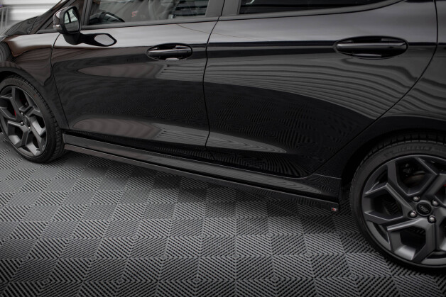 Seitenschweller Ansatz Cup Leisten V.2 passend für Ford Fiesta Mk8 ST / ST-Line schwarz Hochglanz