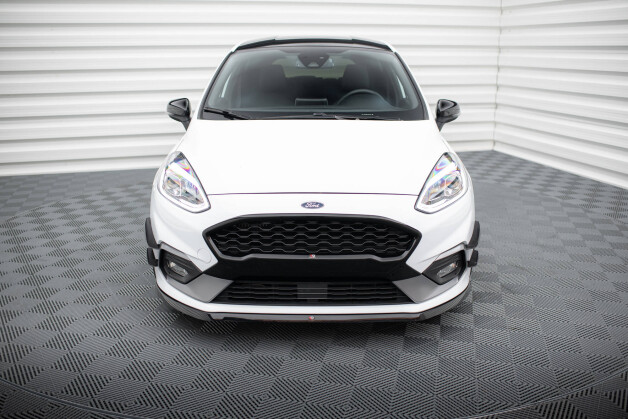 Street+ Spoilerlippe Front Ansatz V.6 passend für Ford Fiesta Mk8 ST / ST-Line schwarz Hochglanz