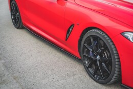 Seitenschweller Ansatz Cup Leisten passend für BMW 8 Coupe M-Paket G15 / M8 F92 schwarz Hochglanz