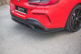 Street+ Mittlerer Diffusor Heck Ansatz passend für BMW 8 Coupe M-Paket G15 schwarz Hochglanz