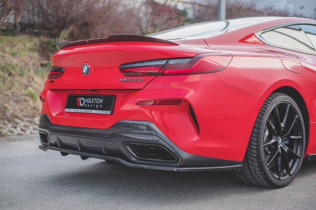 Mittlerer Cup Diffusor Heck Ansatz DTM Look passend für BMW 8 Coupe M-Paket G15 schwarz Hochglanz