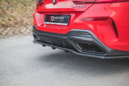 Mittlerer Cup Diffusor Heck Ansatz DTM Look passend für BMW 8 Coupe M-Paket G15 schwarz Hochglanz