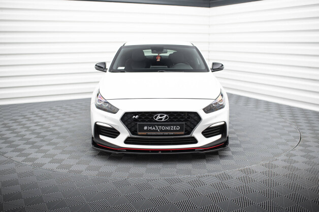 Cup Spoilerlippe Front Ansatz V.3 passend für Hyundai I30 N Mk3 Hatchback/ Fastback schwarz Hochglanz