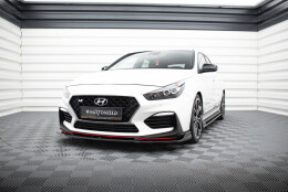 Street+ Spoilerlippe Front Ansatz V.3 passend für Hyundai I30 N Mk3 Hatchback/ Fastback schwarz Hochglanz