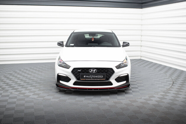 Street+ Spoilerlippe Front Ansatz V.4 passend für Hyundai I30 N Mk3 Hatchback/ Fastback schwarz Hochglanz